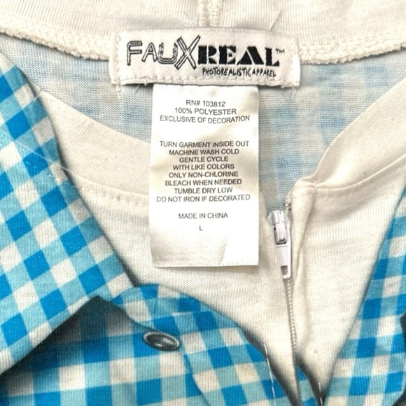 Oktoberfest Lederhosen Romper by Faux Real Shirts — Size L — NWOT - Picture 4 of 9